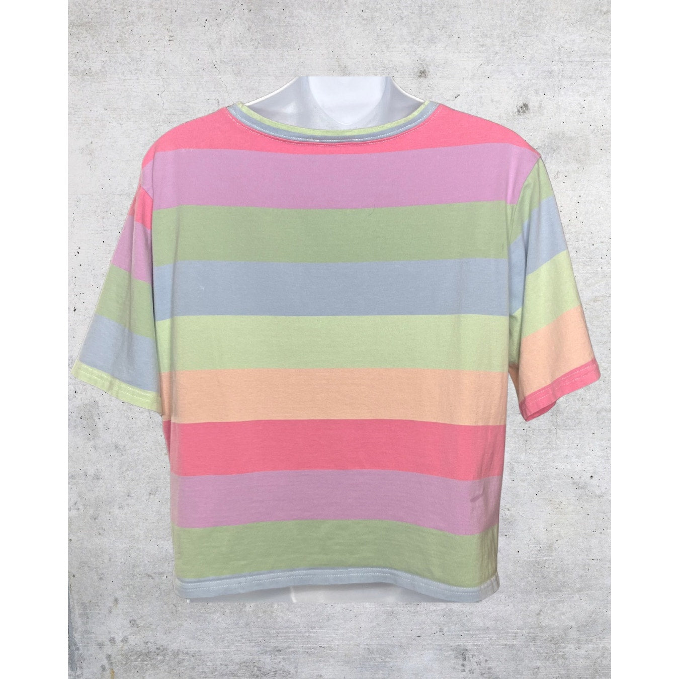 Adora Pastel Rainbow Stripe Tee