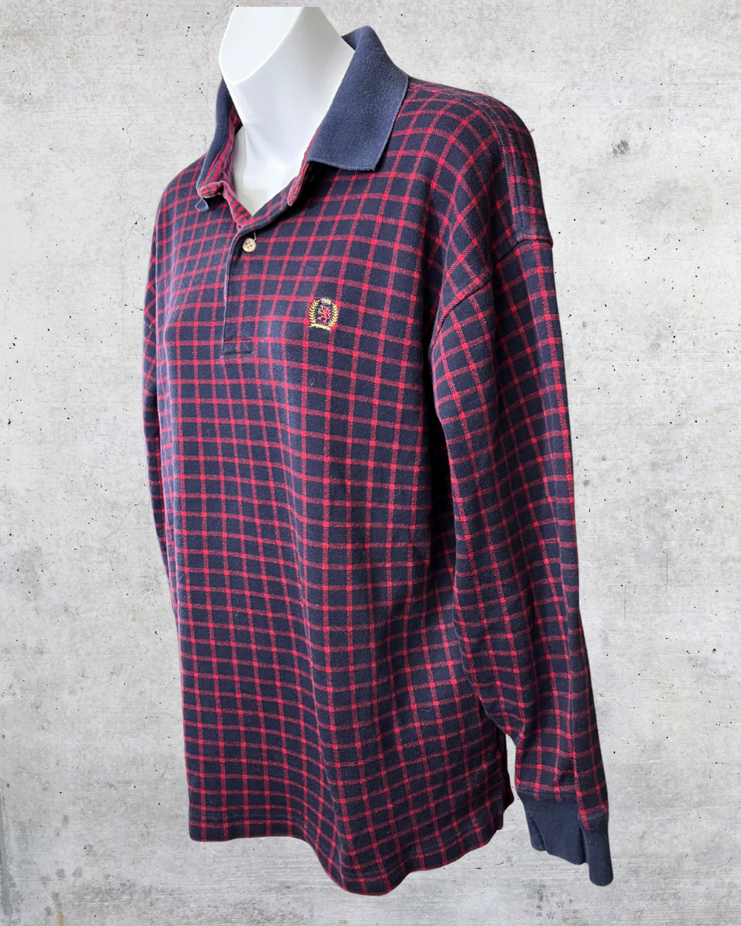 Vintage 90s Tommy Hilfiger Long Sleeve Rugby Polo – Large