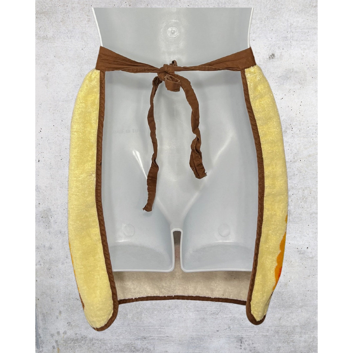 70s Terry‑Cloth Half Apron – Spice Jars & Florals