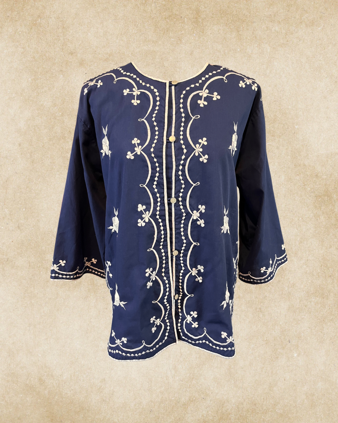 Blue Bayou Embroidered Blouse - Large