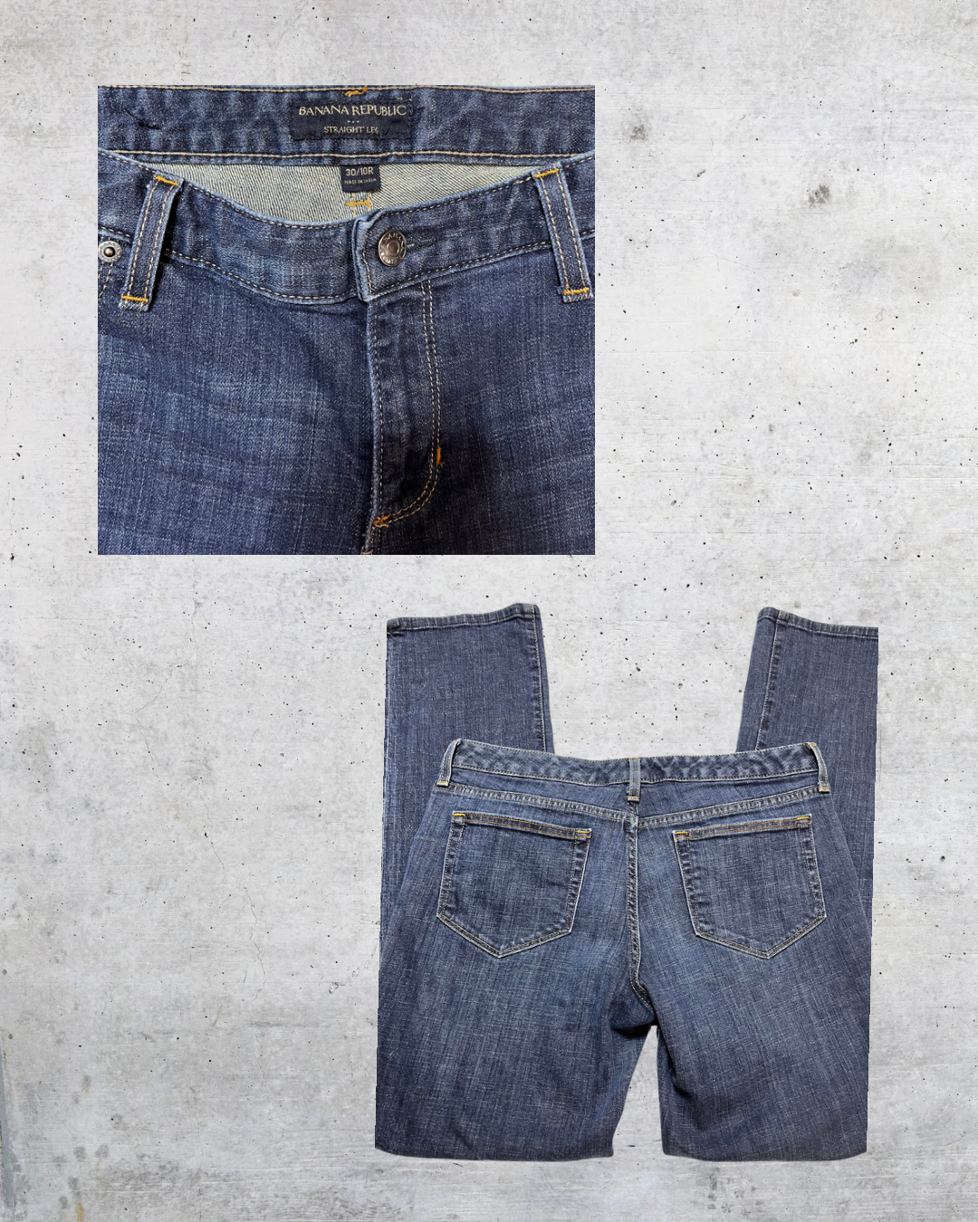 Classic Straight-Leg Banana Republic Jeans - Size 10