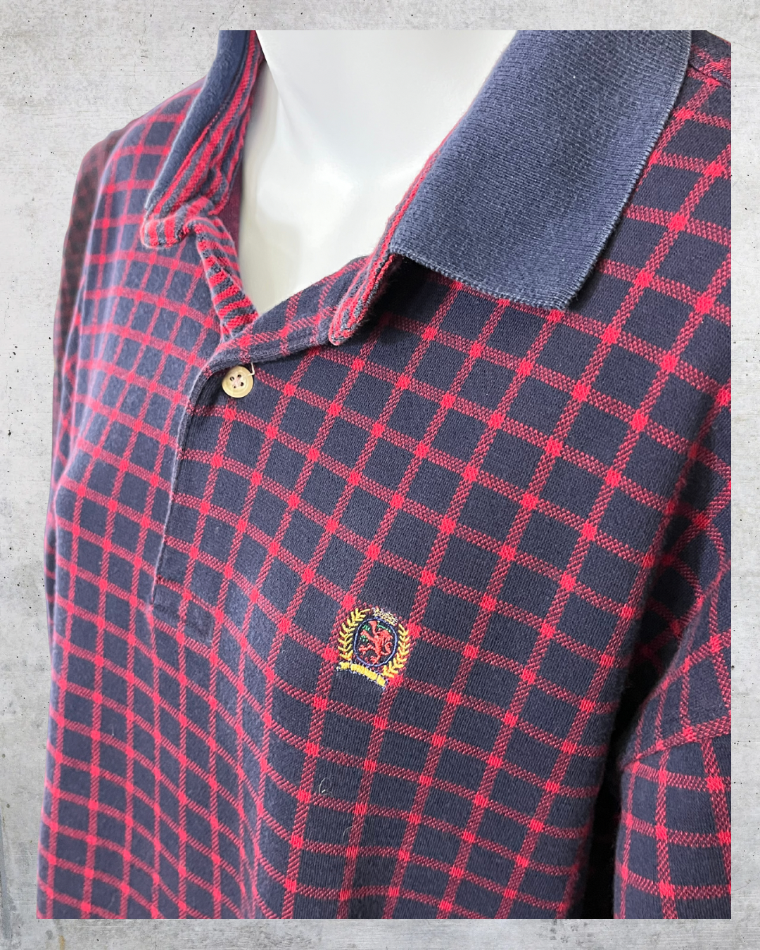 Vintage 90s Tommy Hilfiger Long Sleeve Rugby Polo – Large