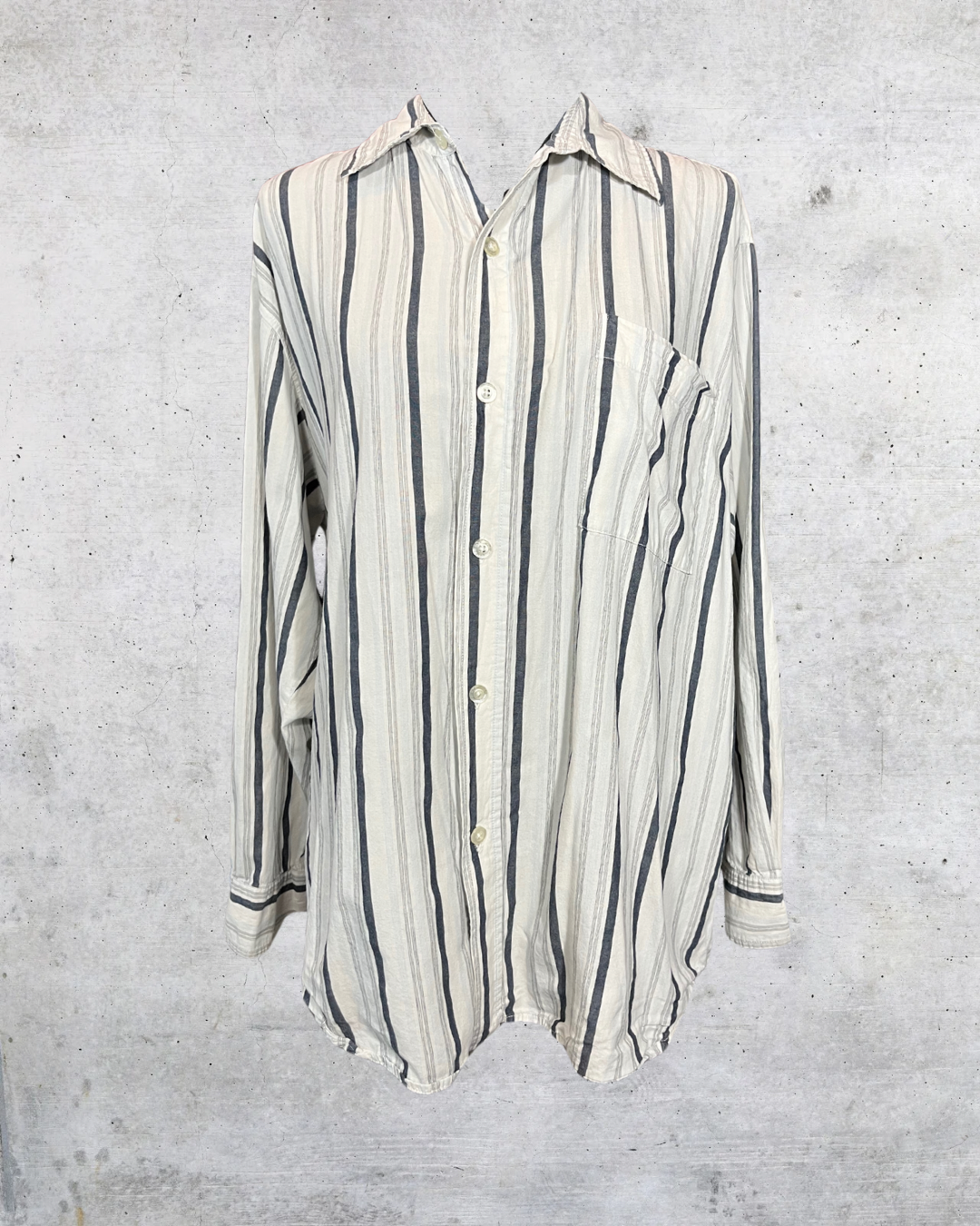 Southpole Y2K Striped Button Down - Medium