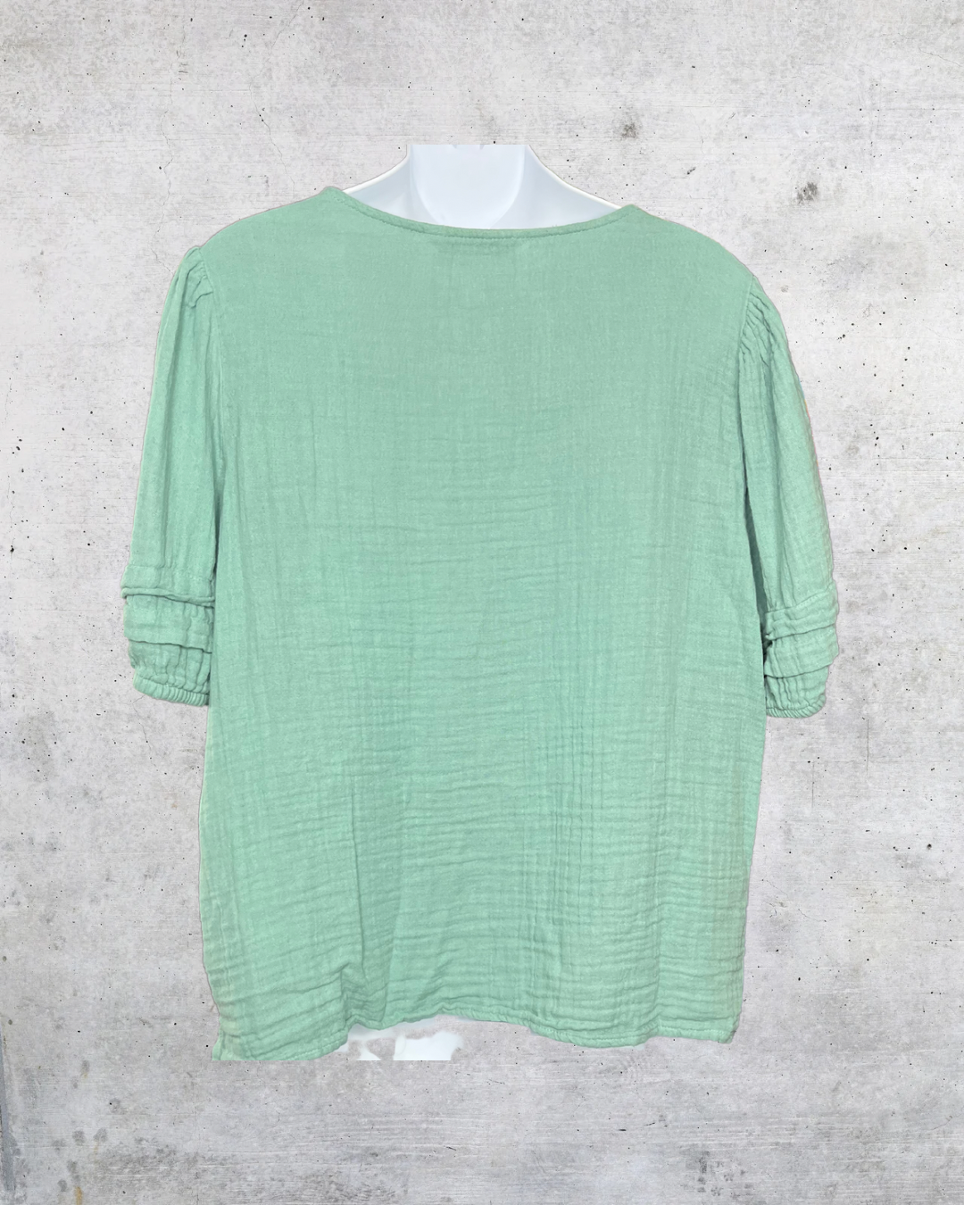 Sonoma Green Button-Front Blouse