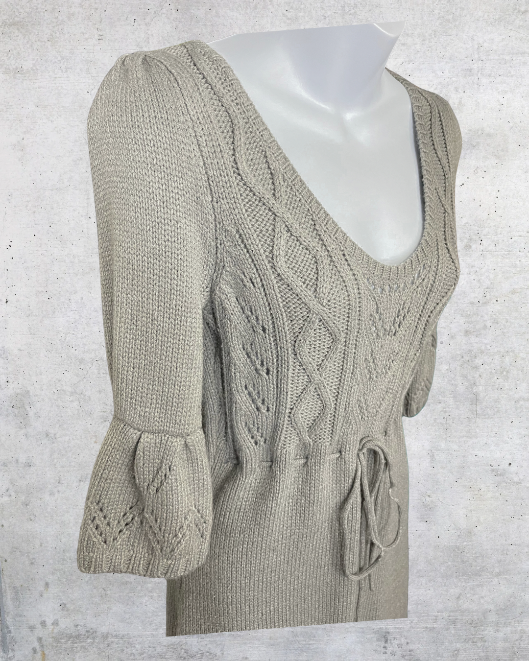 Decree Gray Knit Sweater Dress – Large
