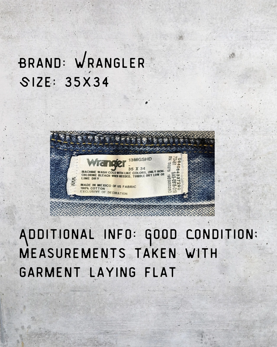 Vintage Wrangler Blue Jeans – 35x34
