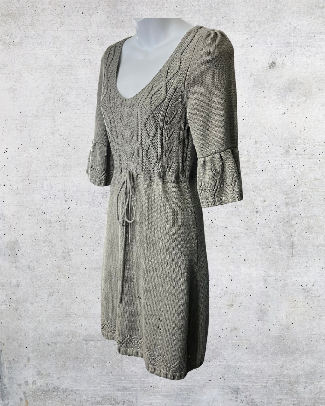 Decree Gray Knit Sweater Dress – Large