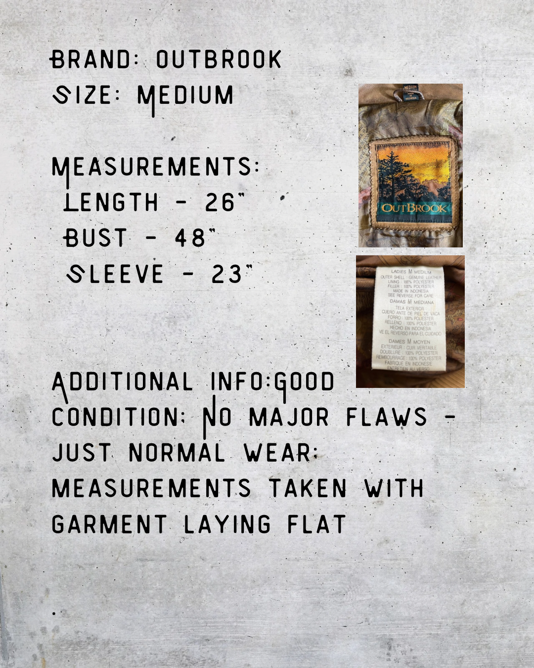 Vintage Outbrook Brown Suede Bomber Jacket – Medium