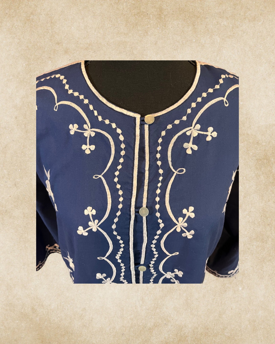 Blue Bayou Embroidered Blouse - Large