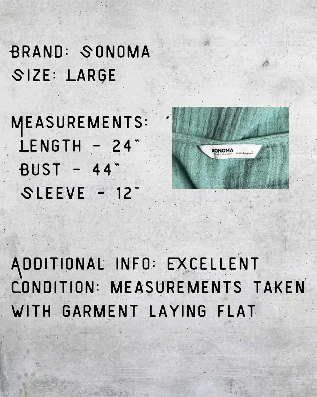 Sonoma Green Button-Front Blouse
