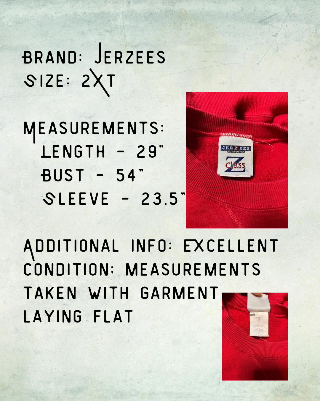 Red Oversized Crewneck - 2XLT