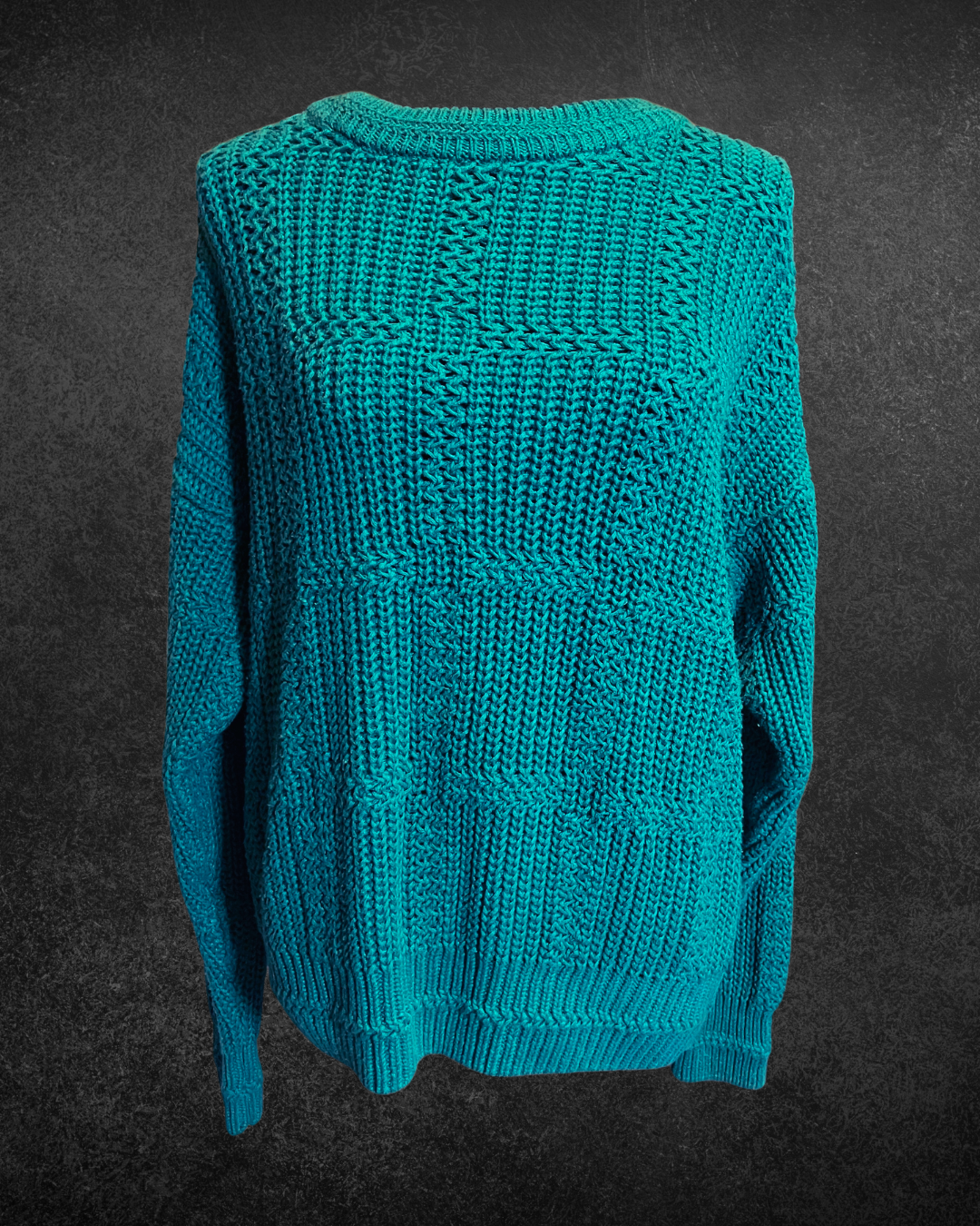 Teal You Feel It Knit Sweater - Large