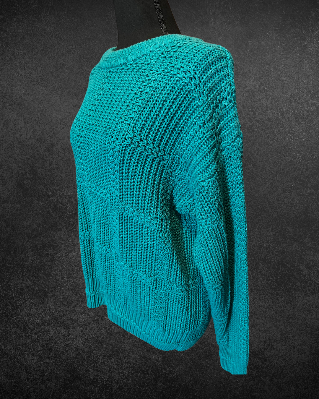 Teal You Feel It Knit Sweater - Large