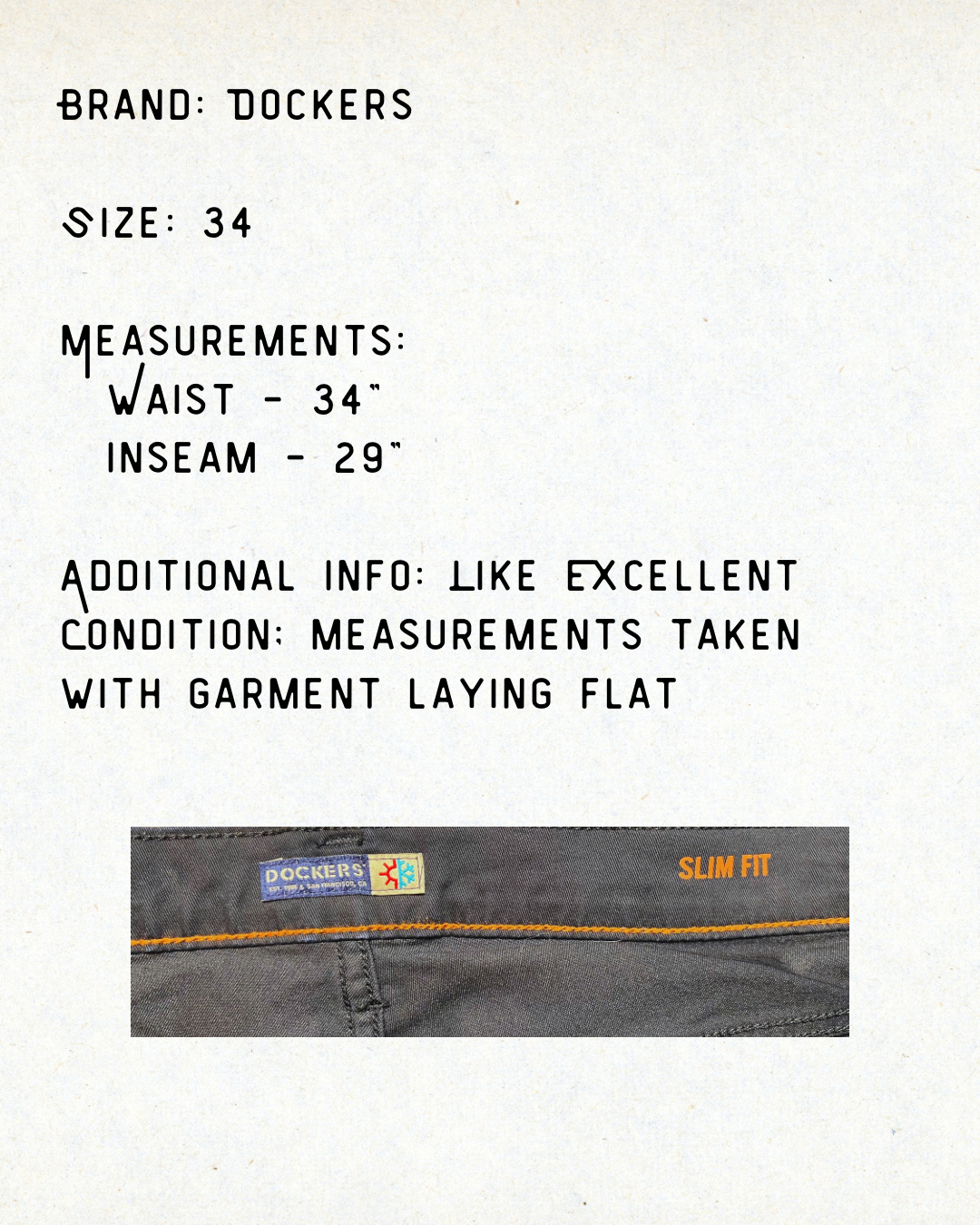 Sleek Street Style Dockers - Size 34