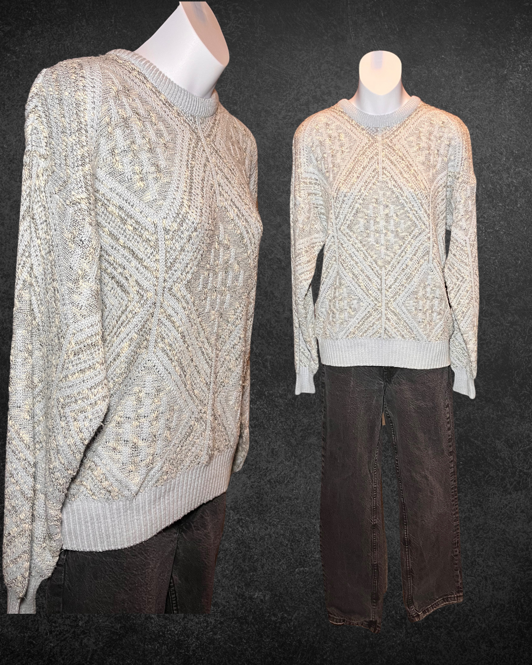 Diamond Stitch Pullover - Medium