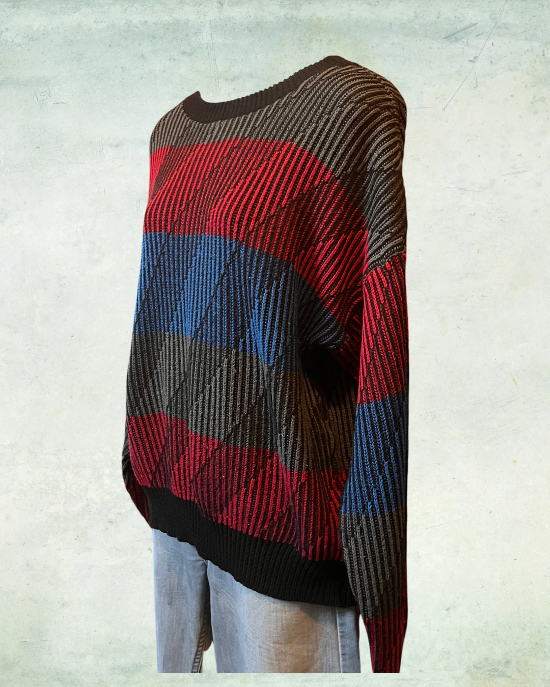 Bold Stripe Sweater- Large