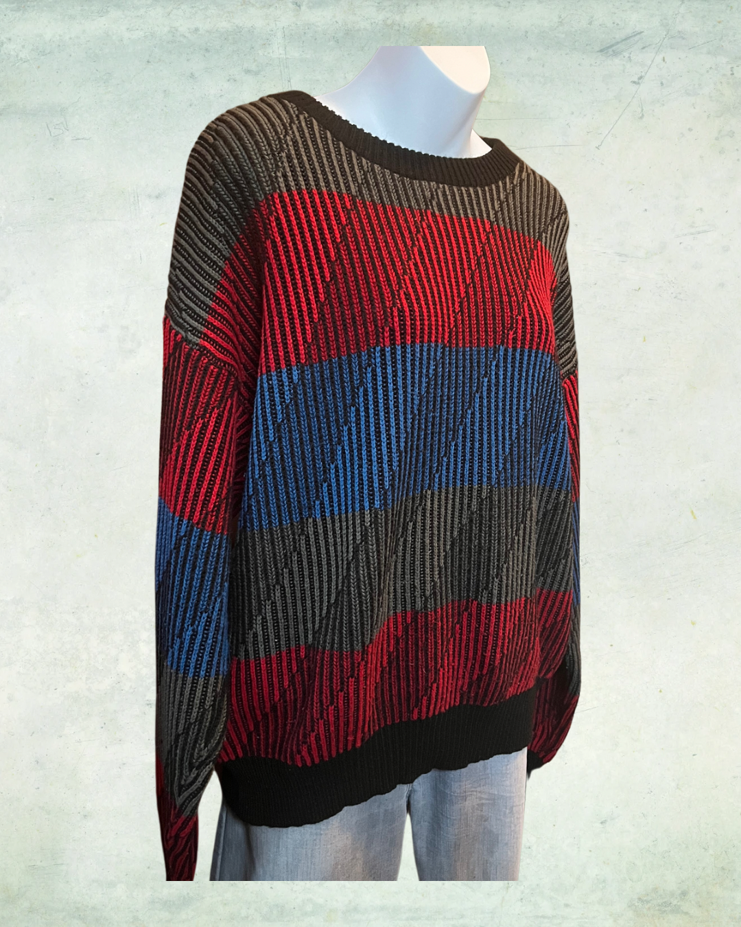 Bold Stripe Sweater- Large