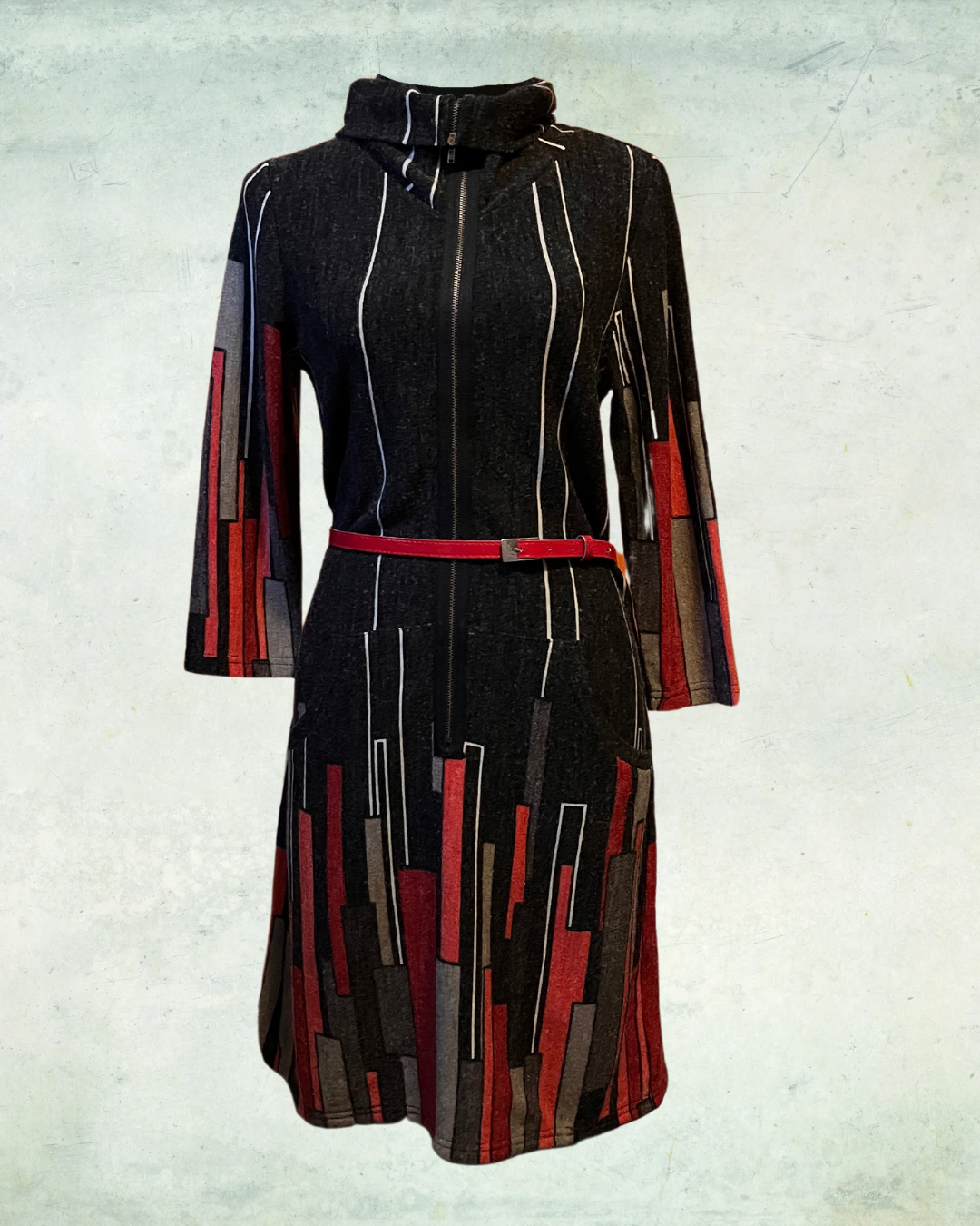 Papillion Dress with Geometric Pattern - Large