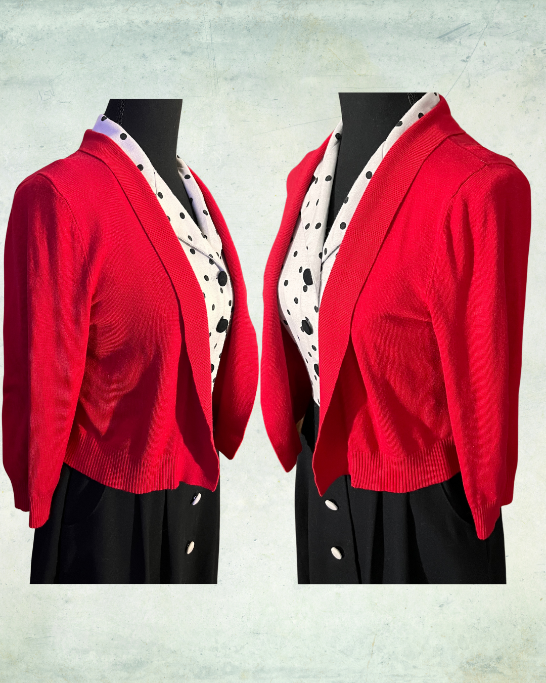 Red Cropped Cardigan - Size 10