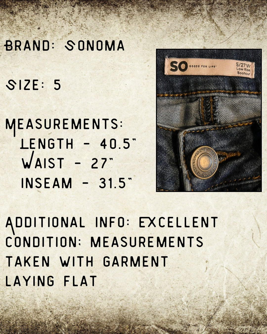 Timeless Bootcut Denim - Size 5