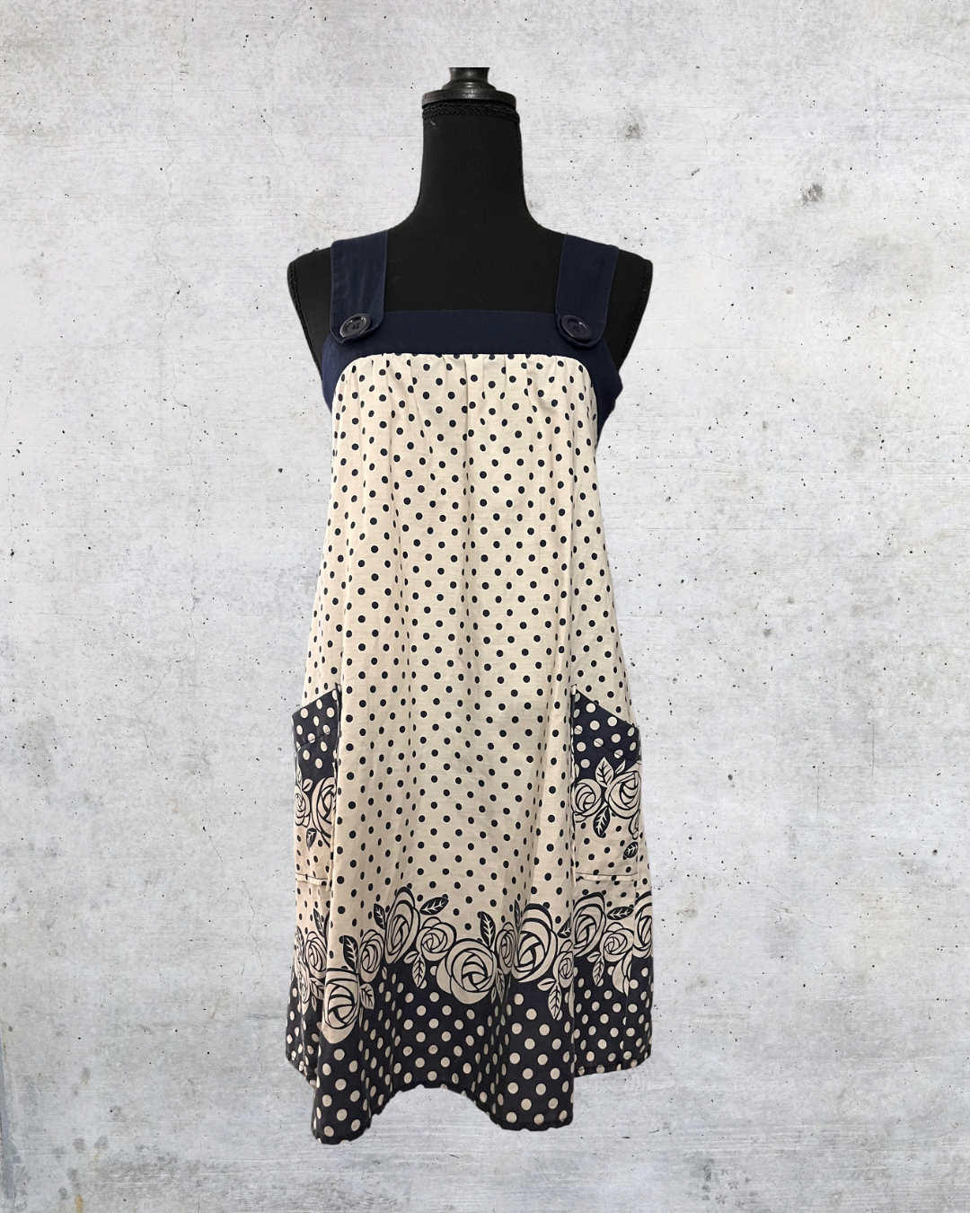 Vintage 90s Rhapsody Polka Dot Dress Small Cotton Boho | Frankie's Vintage Fusion Vintage 90s Rhapsody Polka Dot Dress Small Cotton Boho | Frankie's Vintage Fusion