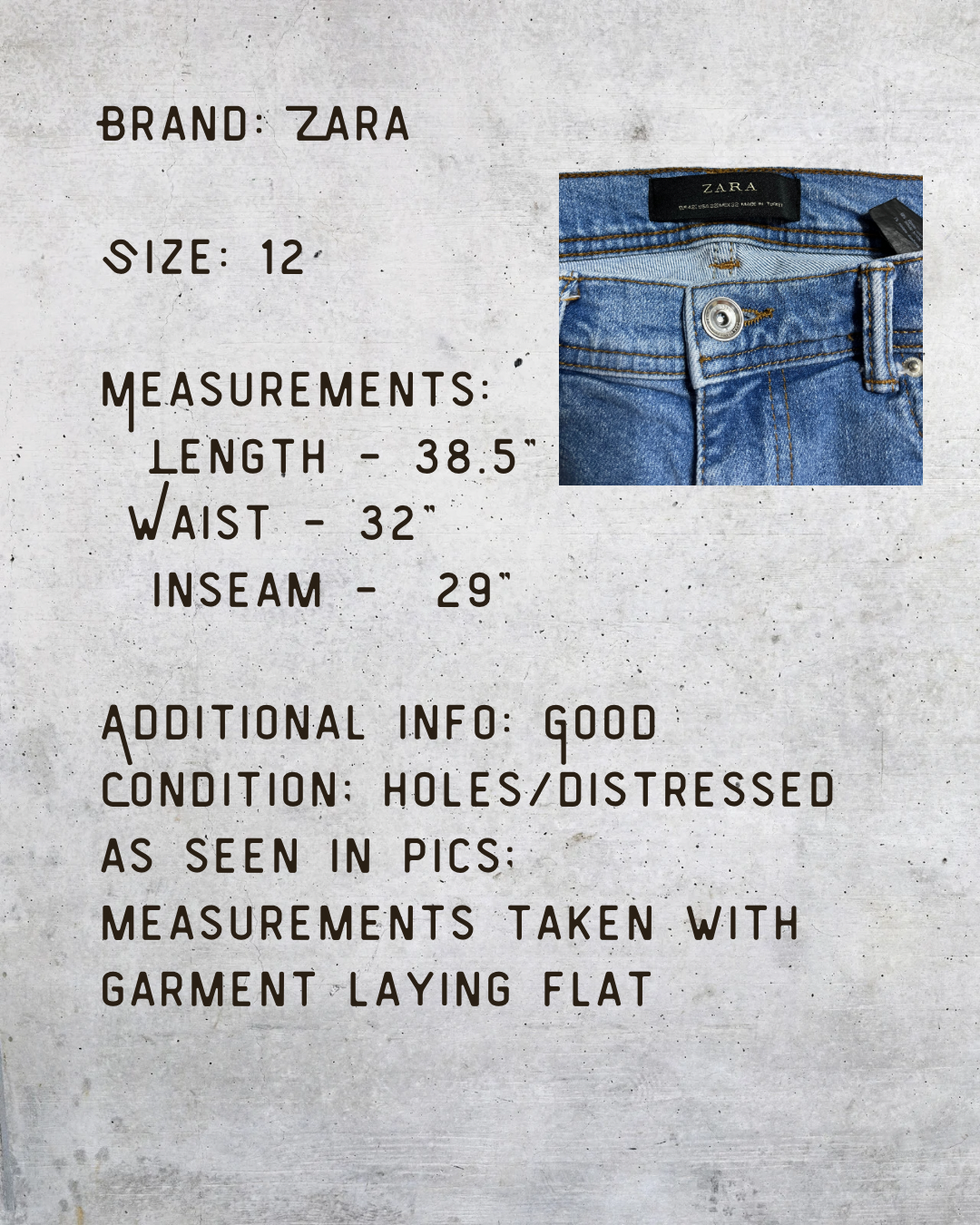 Zigzag Rebel Jeans - Size 12