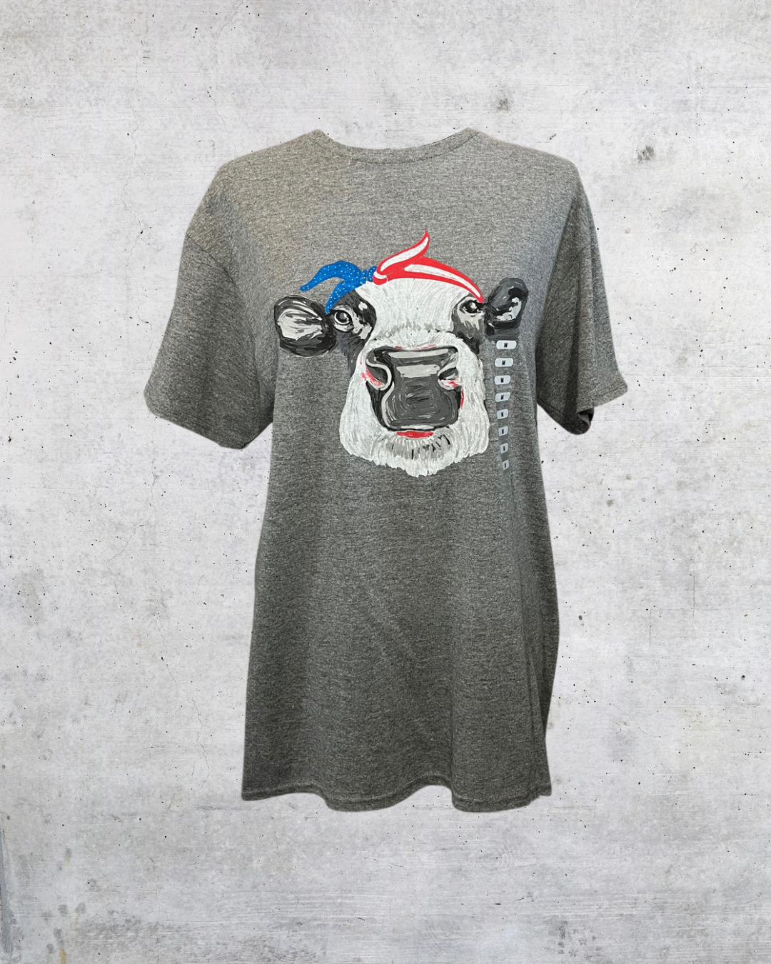 Patriotic Bovine Tee - Medium
