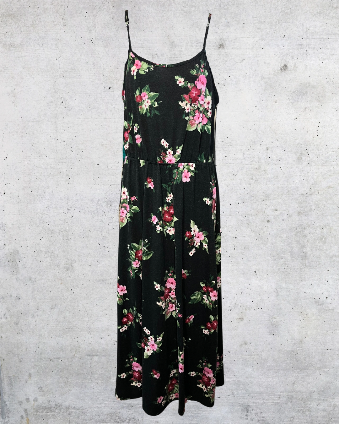 Midnight Blooms Slip Dress - Large