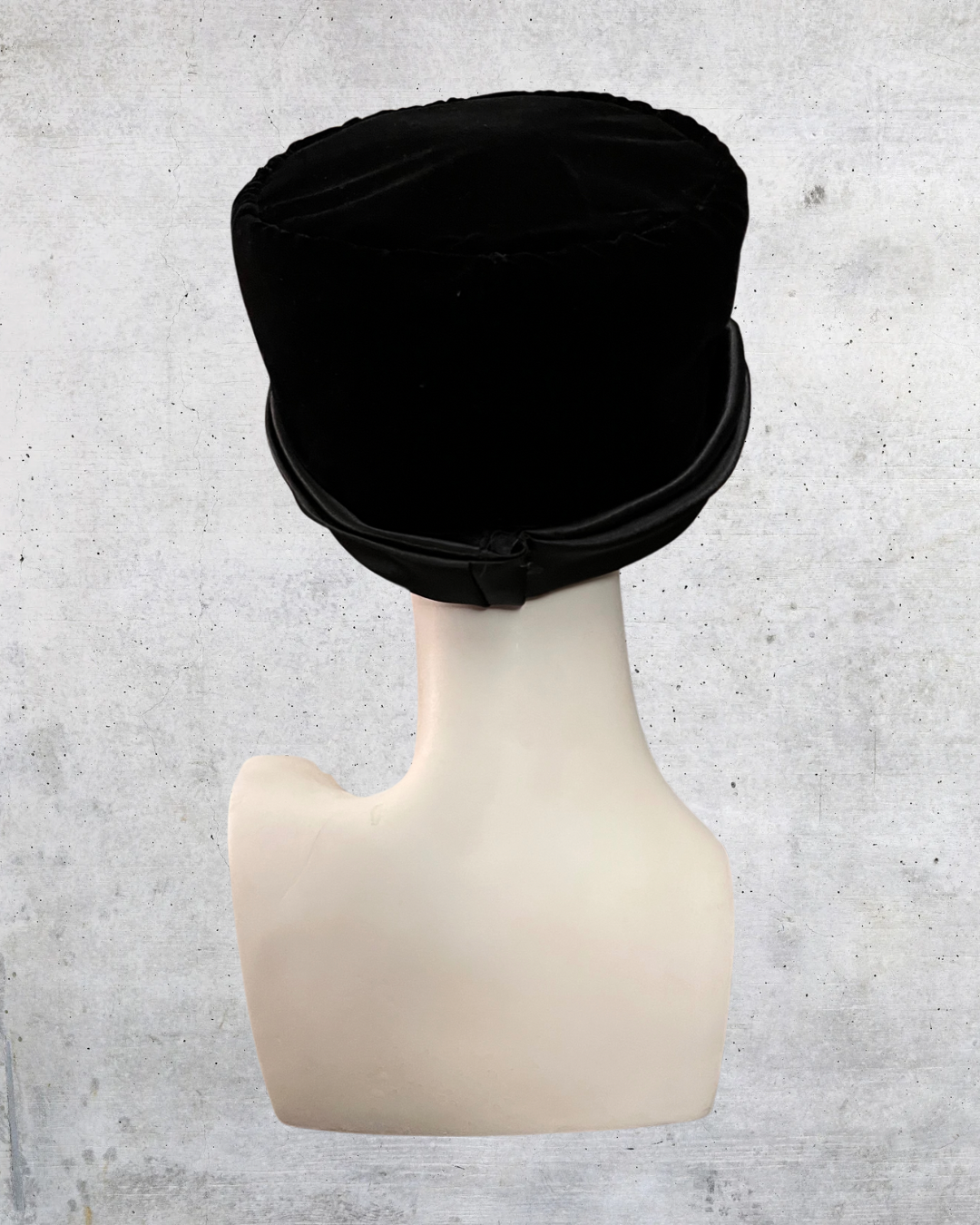 Black Velvet Topper with Satin Accent