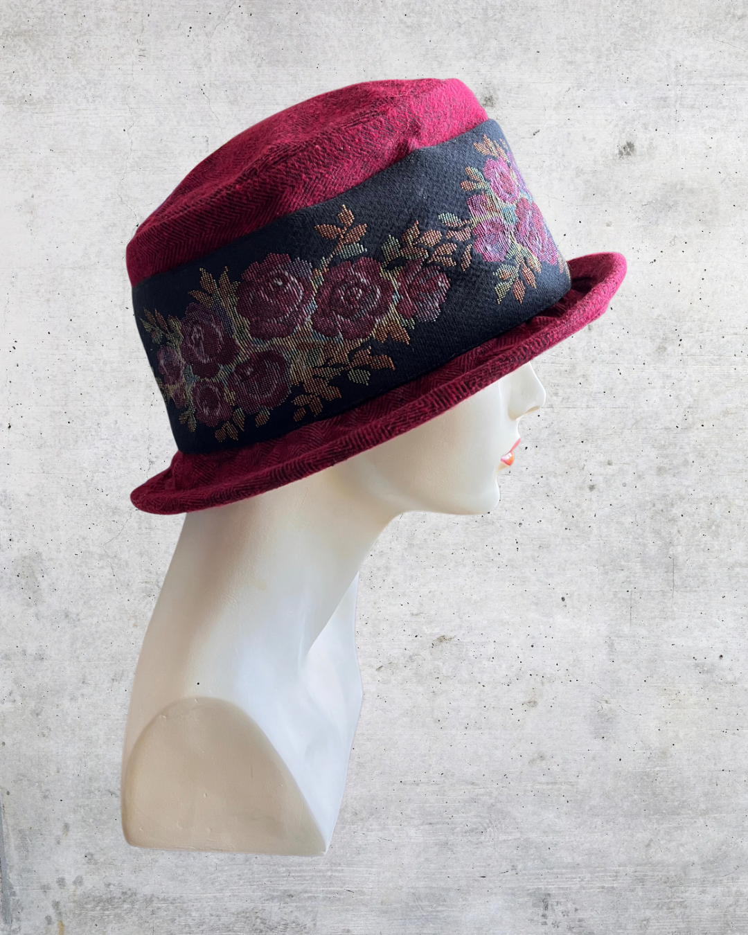 Burgundy Topper with Buttons