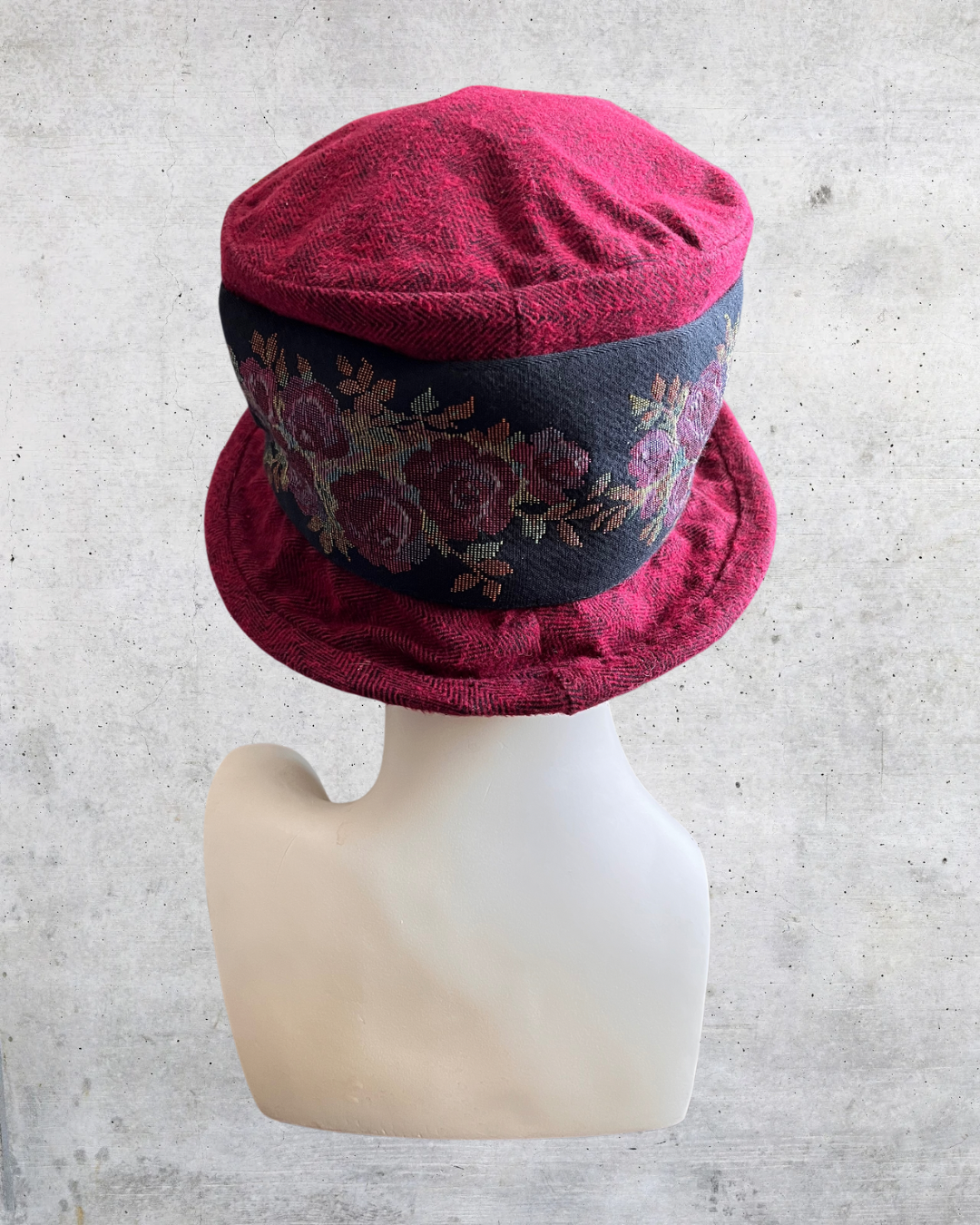 Burgundy Topper with Buttons
