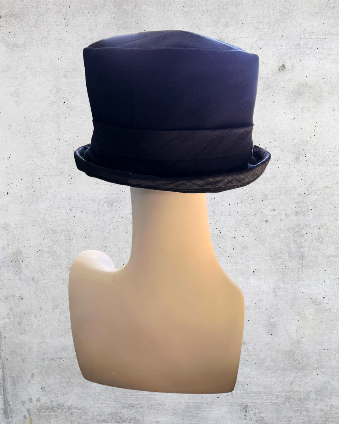 Black Felt Topper with Bow
