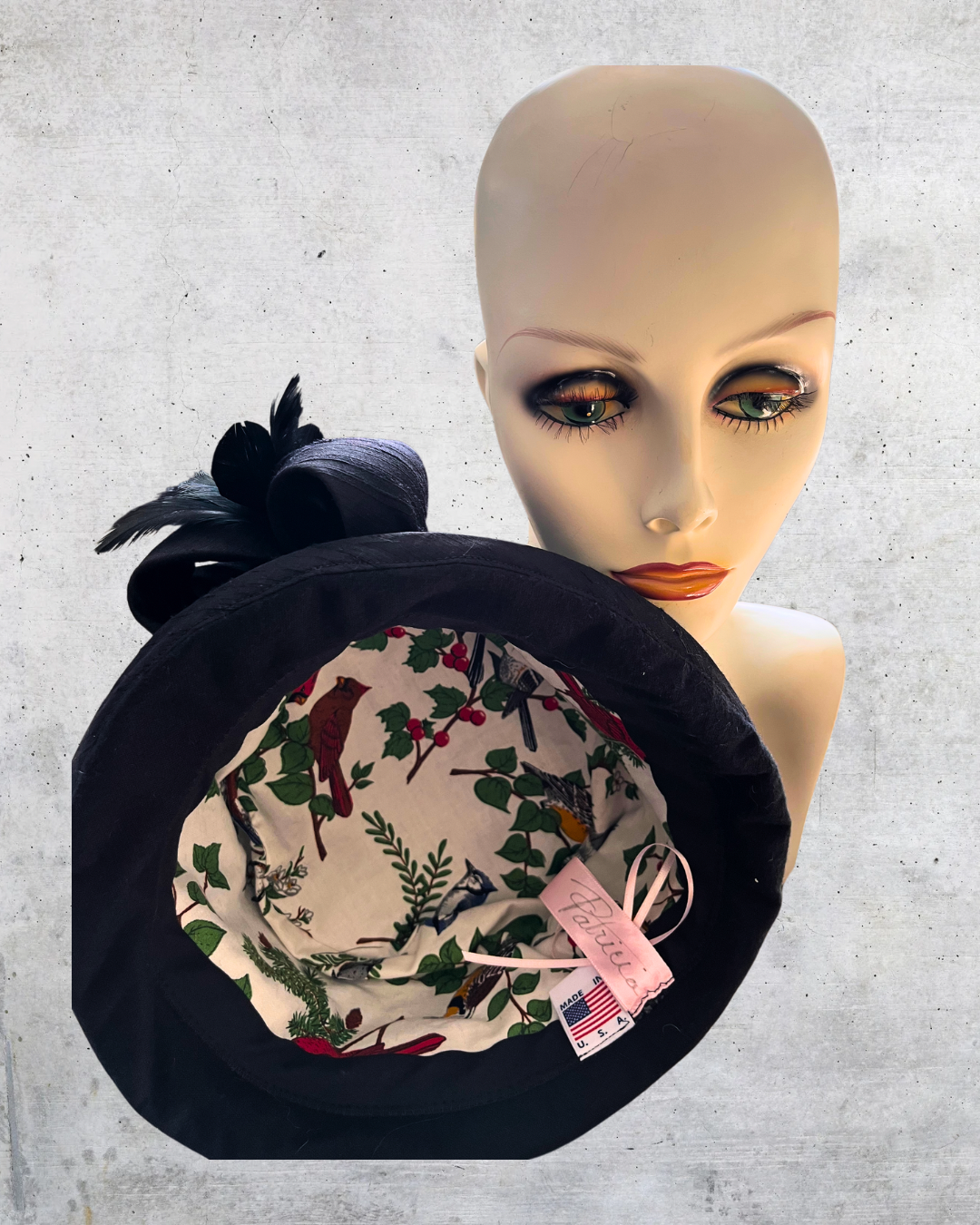 Black Felt Topper with Bow