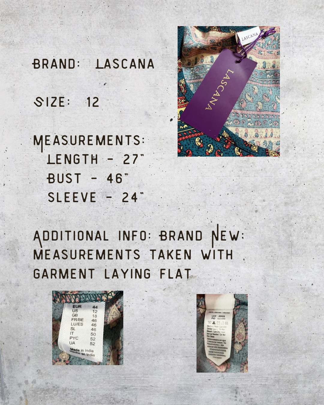 Lascana Boho Blouse - Size 12