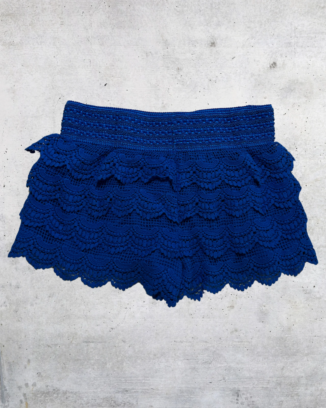 Jolt Electric Blue Lace Shorts - Large