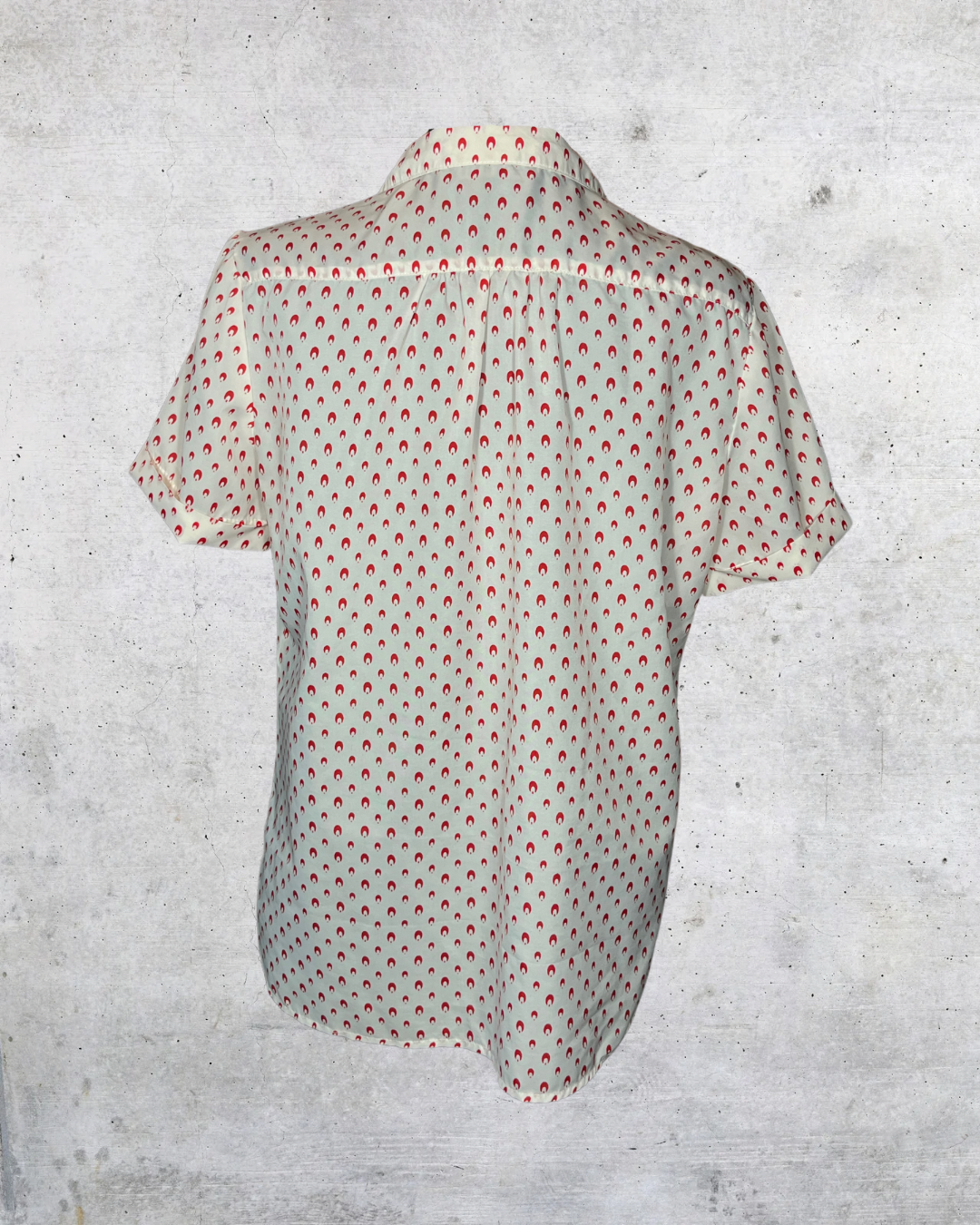 Retro Mod Satin Blouse - Medium