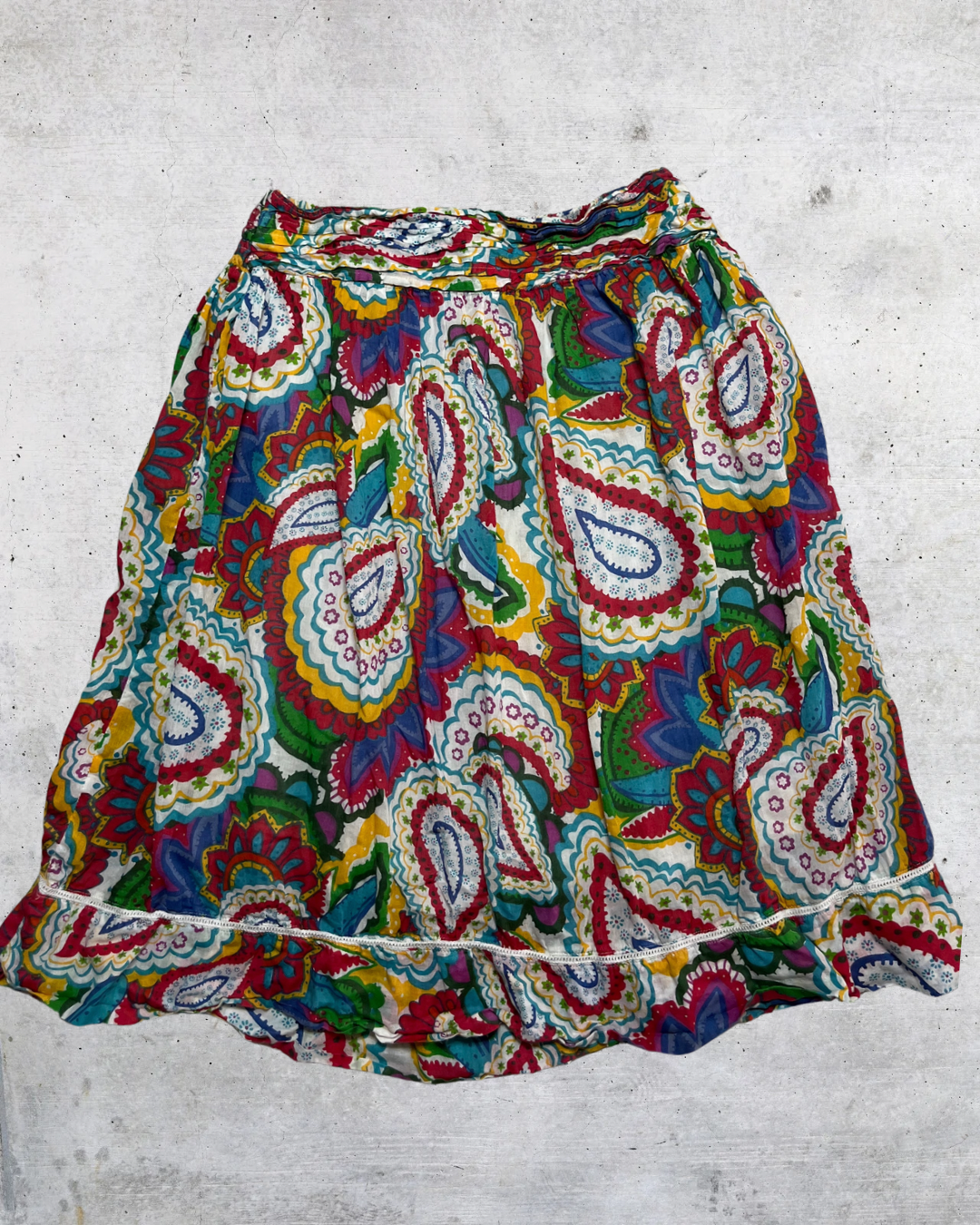 Psychedelic Paisley Twirl Skirt - Small