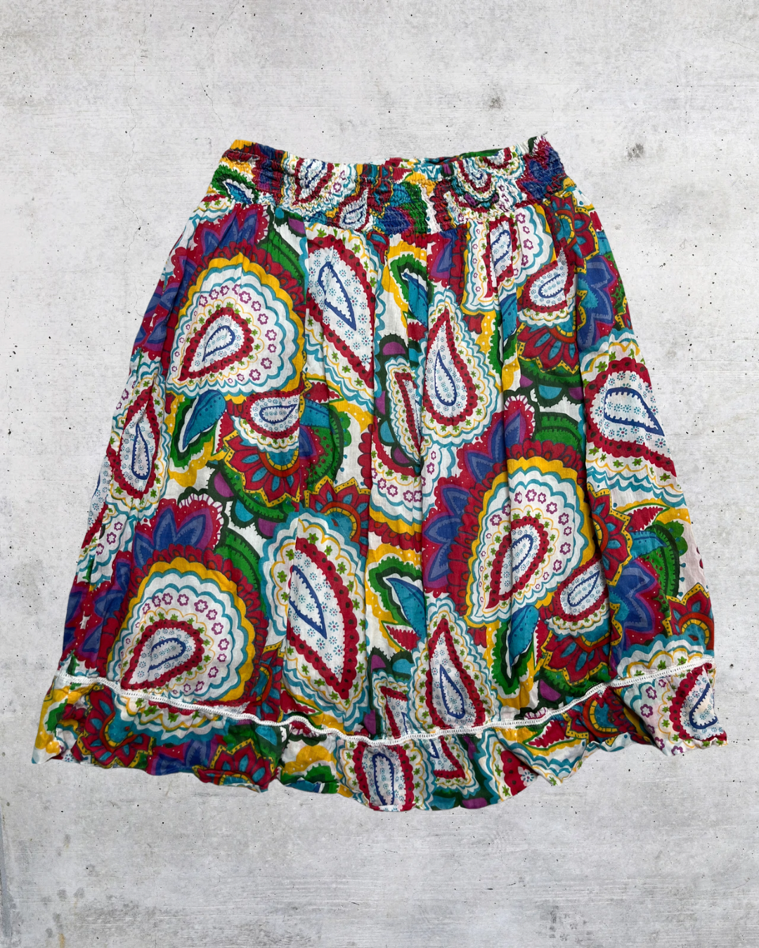 Psychedelic Paisley Twirl Skirt - Small