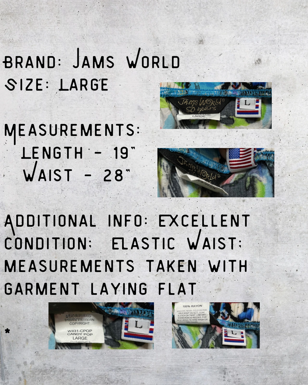 Colorful Jams World Skirt - Large