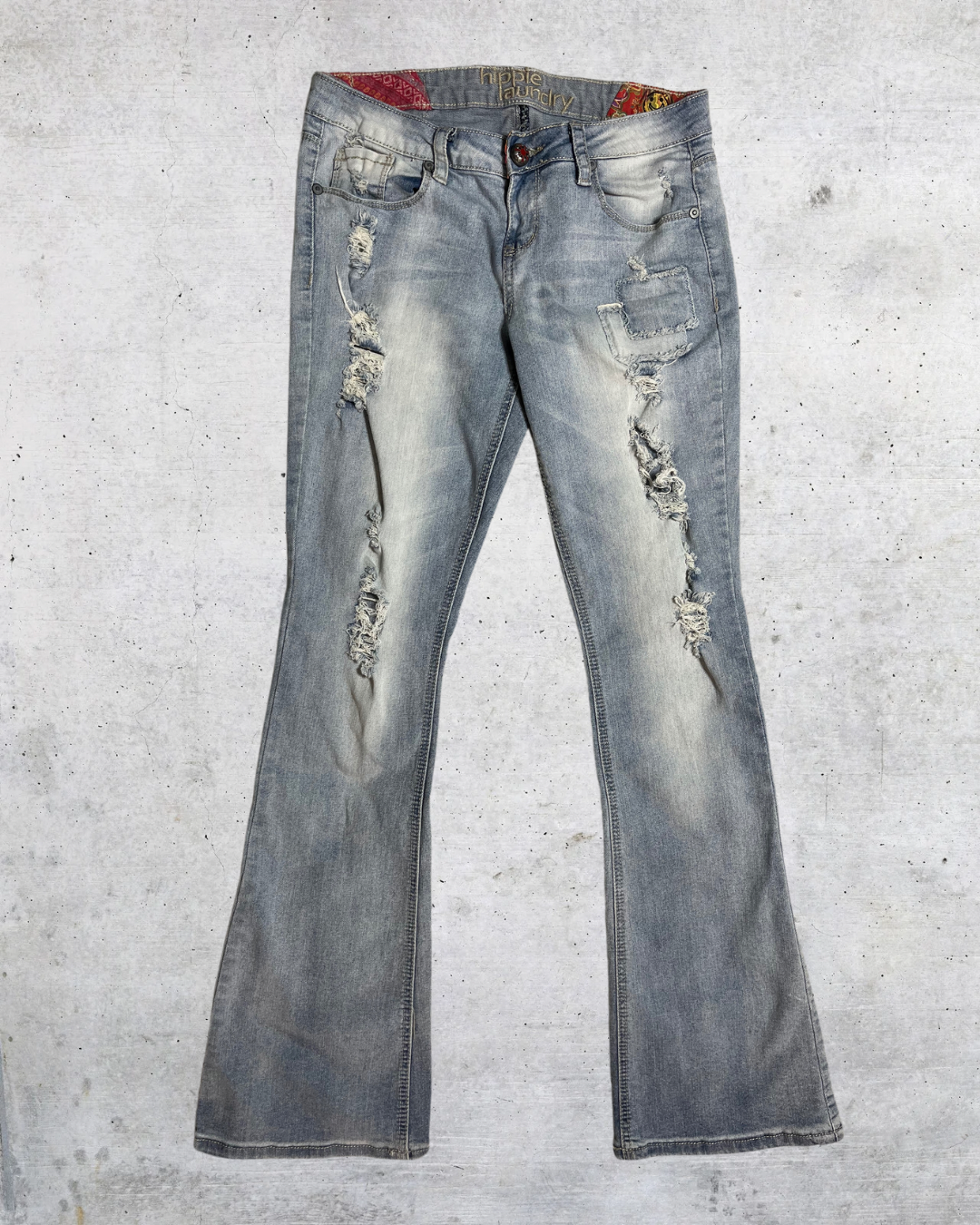 Hippie Laundry Distressed Flare Jeans - Size 9
