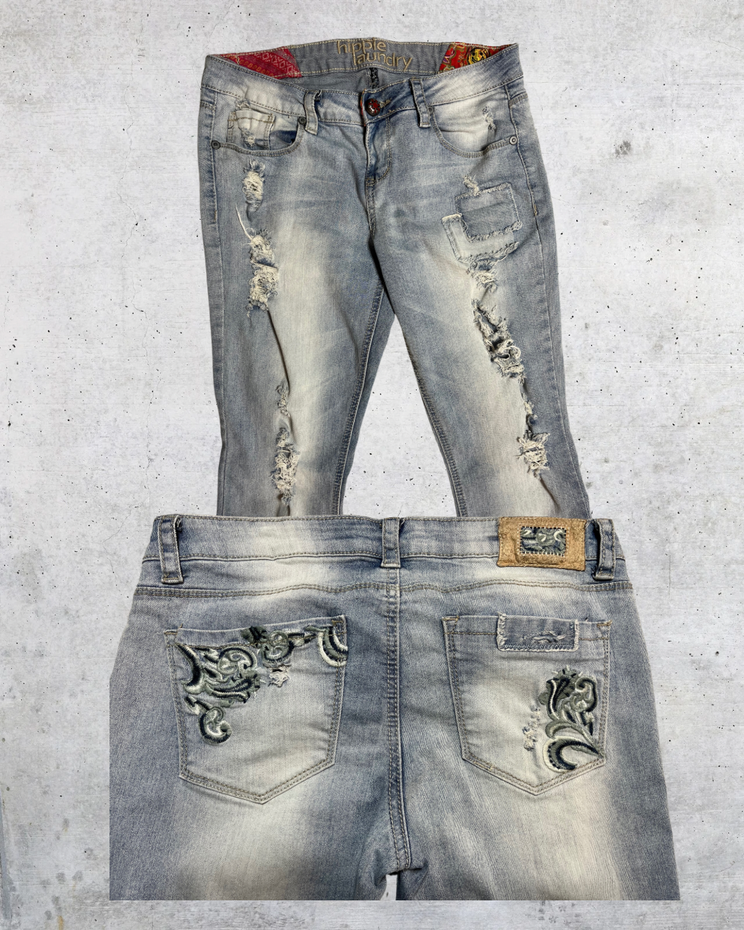 Hippie Laundry Distressed Flare Jeans - Size 9