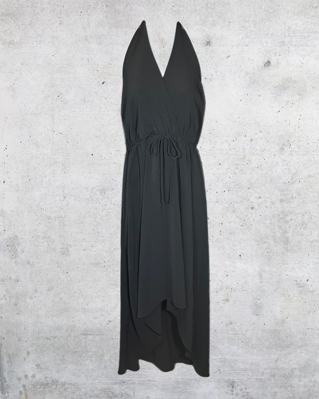 Midnight Elegance Maxi Halter Dress - Size 1X