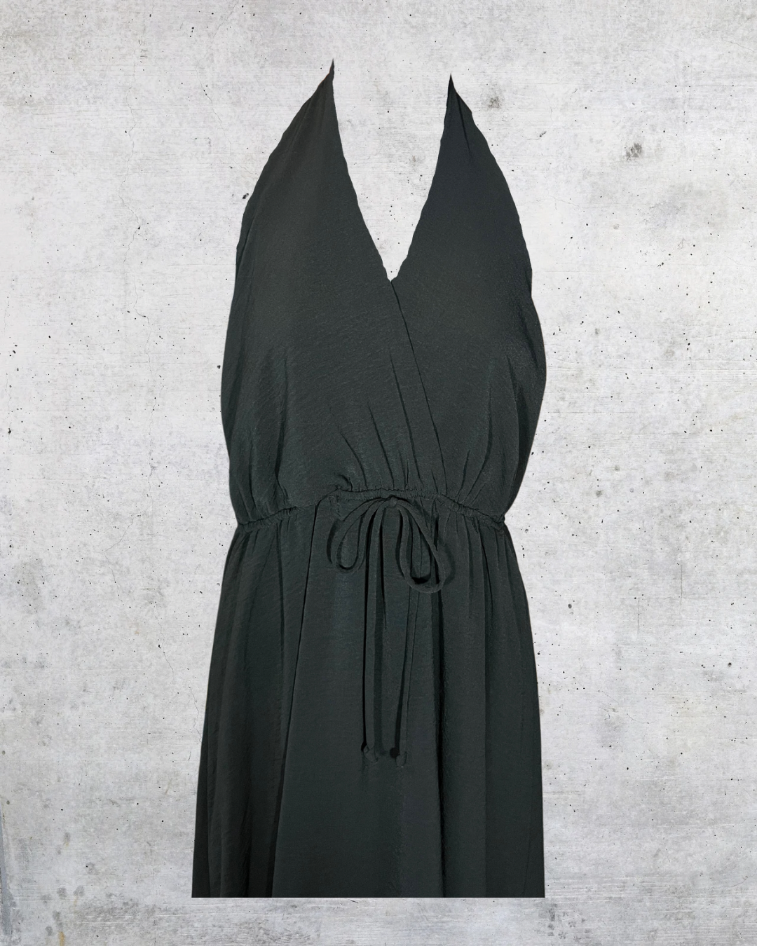 Midnight Elegance Maxi Halter Dress - Size 1X
