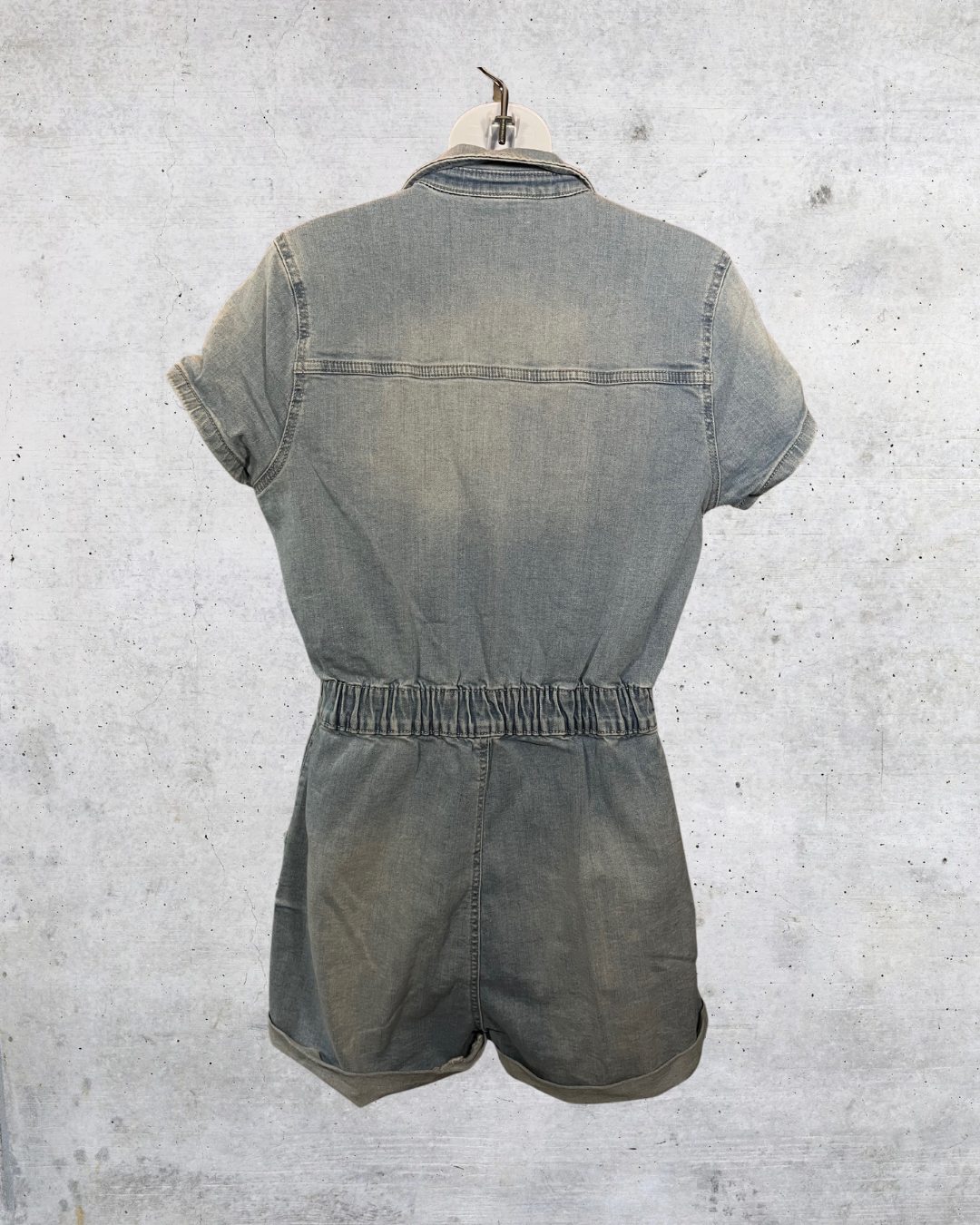 Denim Dream Snap Up Romper - Medium (7-9)