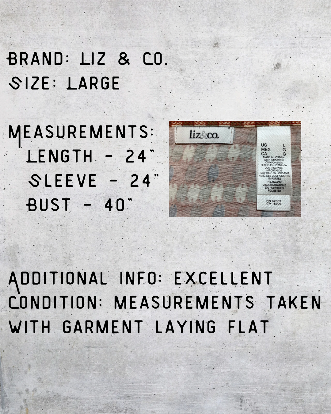 Liz & Co. Rusty Retro Dot Top - Large
