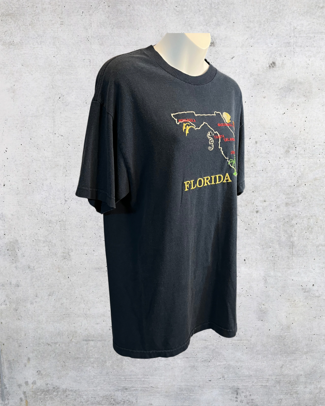 Vintage Florida Embroidered Tourist Tee - Large
