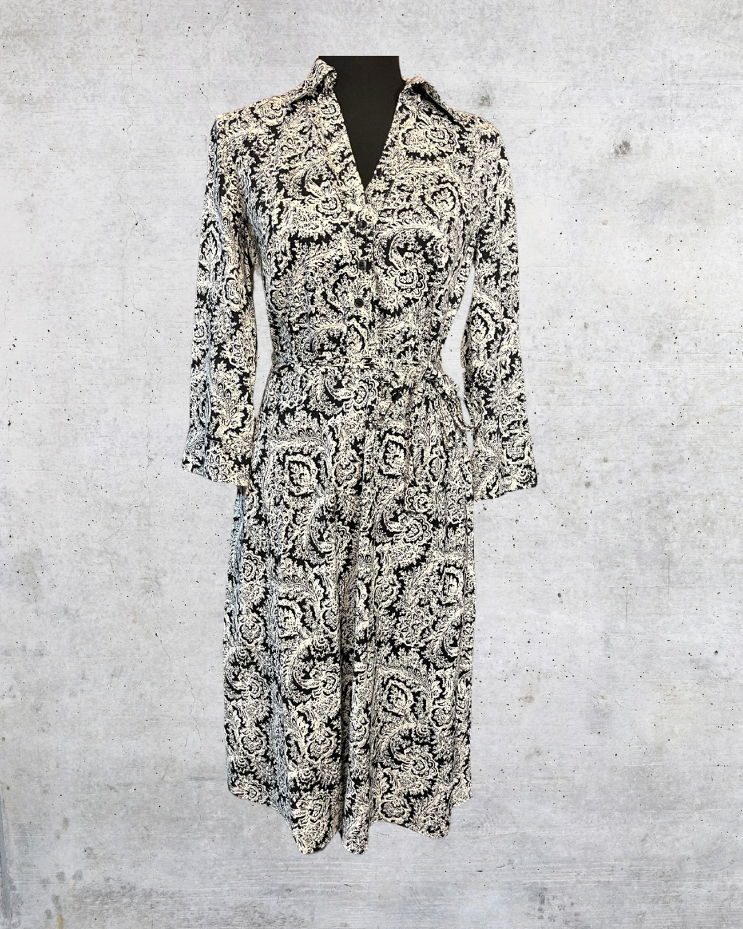 Ann Taylor Paisley Belted Dress - Size 10