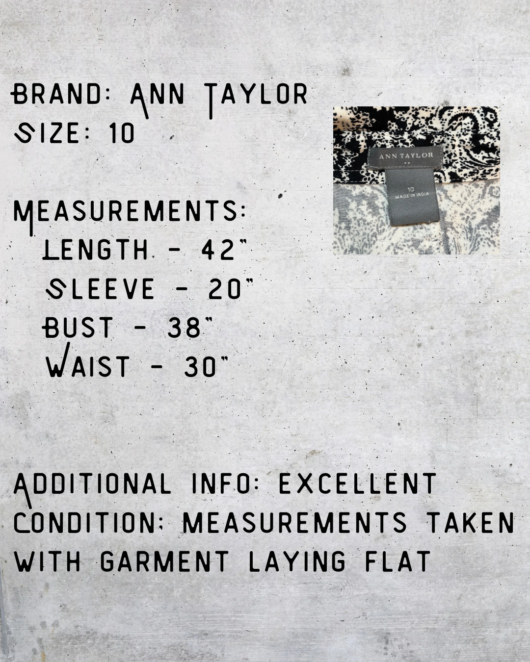 Ann Taylor Paisley Belted Dress - Size 10