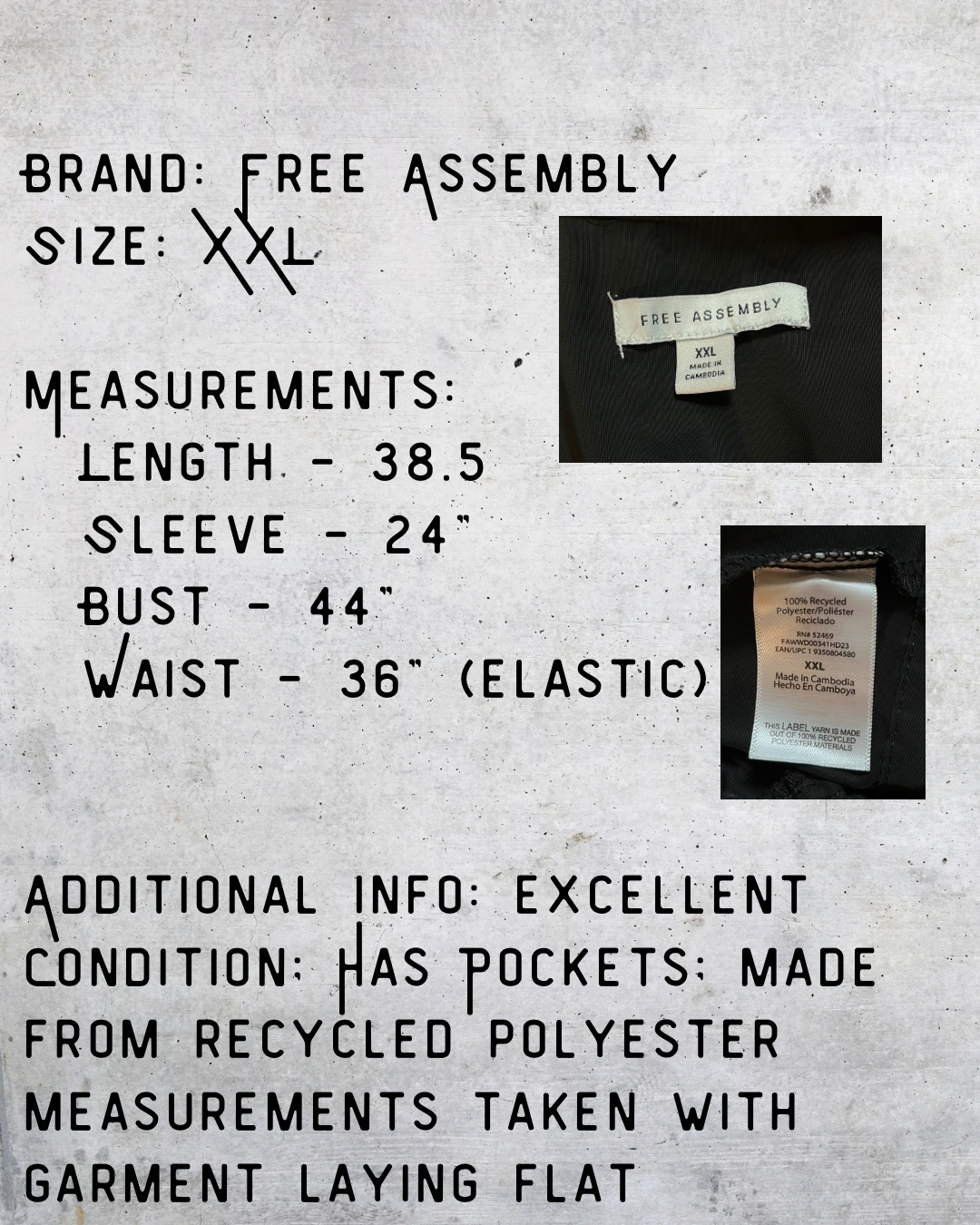 Free Assembly Black Shirt Dress - XXL