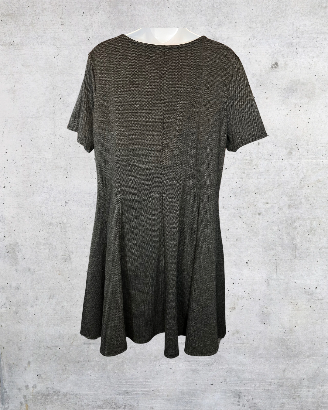 Simply Vera Herringbone Fit & Flare Dress - XL